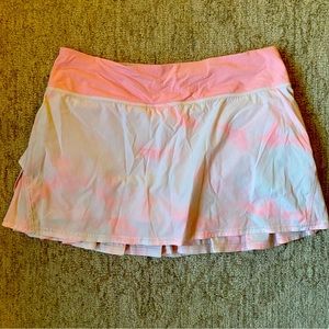 lululemon athletica Pink and White Skater Skirt